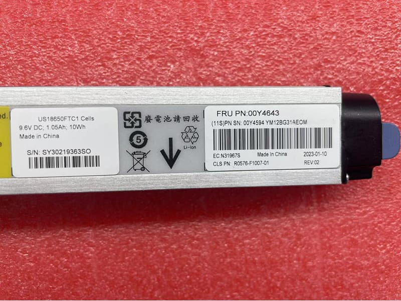 New Generic Battery For IBM V3700 V3500 V5000 Storage – 00Y4643 90Y7689 44X3320 – 9.6V 10Wh Li-Ion